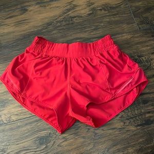 Lululemon dark red Hotty hot shorts 2.5” size 4 LR